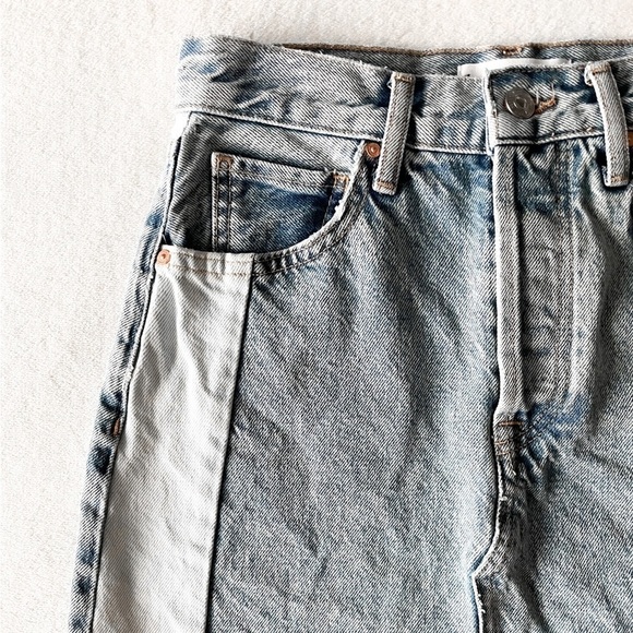 Mango Paneled Dual Denim Skirt - Picture 2 of 11